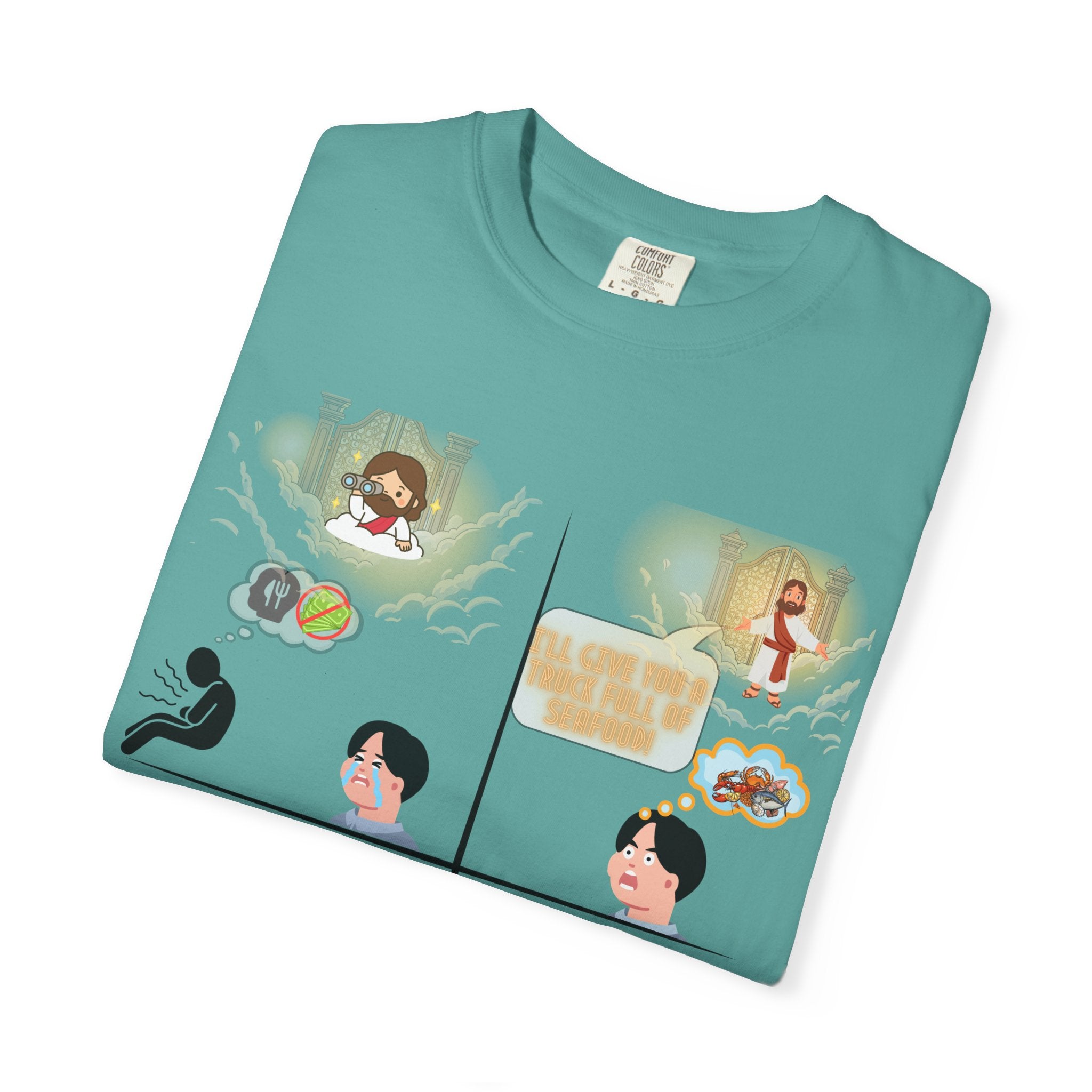 Graphic Panel T-Shirt — Cute Storyboard Illustrations "Make Room For Your Blessings"
