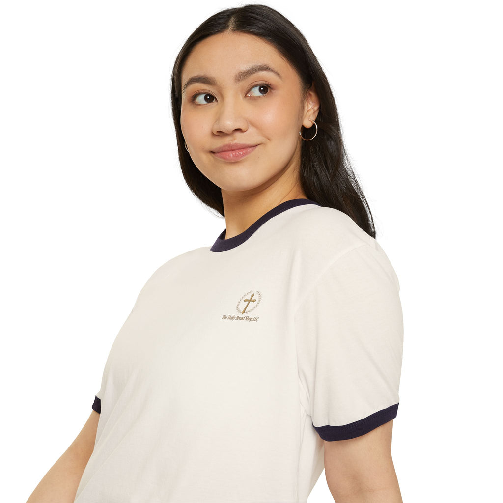 Introducing God Cross Ringer T-Shirt – Faith-Based Vintage Style