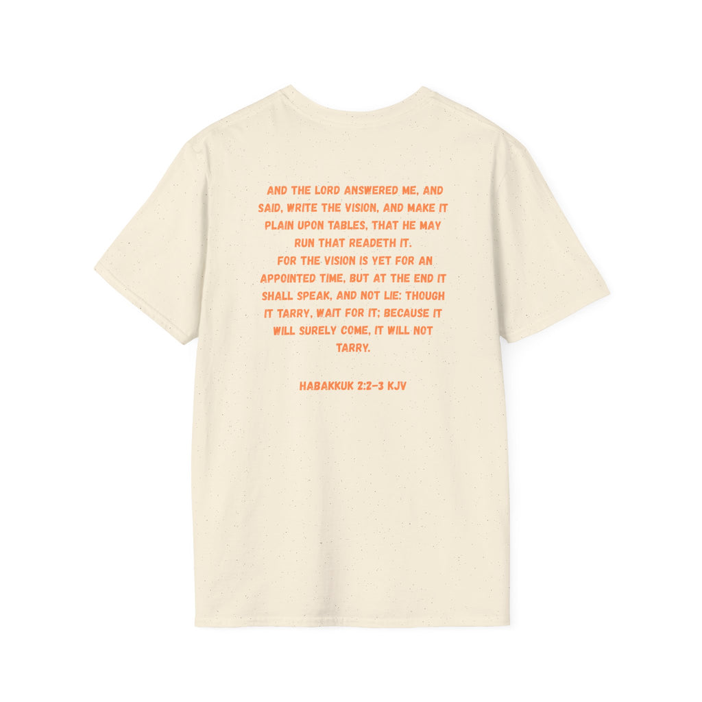 T-Shirt — Funny Biblical Ostrich Comic (Habakkuk 2:2-3)