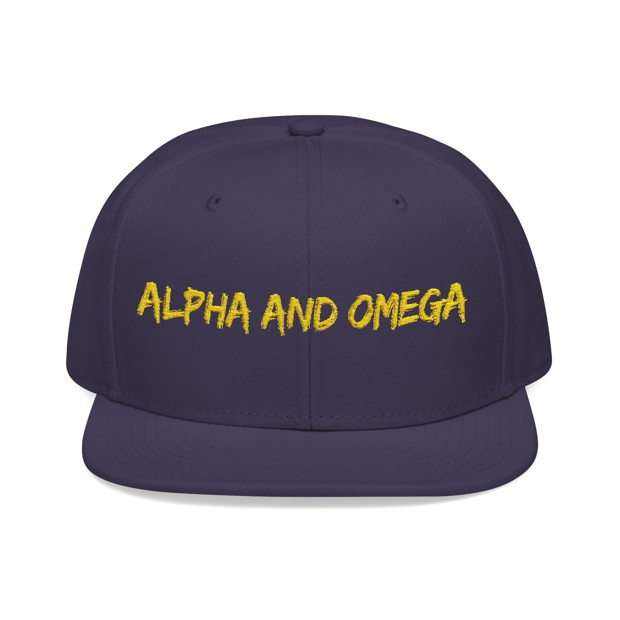Embroidered "Alpha and Omega" Snapback Hat - Streetwear Trucker Cap