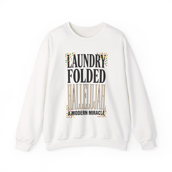 Laundry Folded Hallelujah Sweatshirt | Everything Hallelujah, Cozy Typography