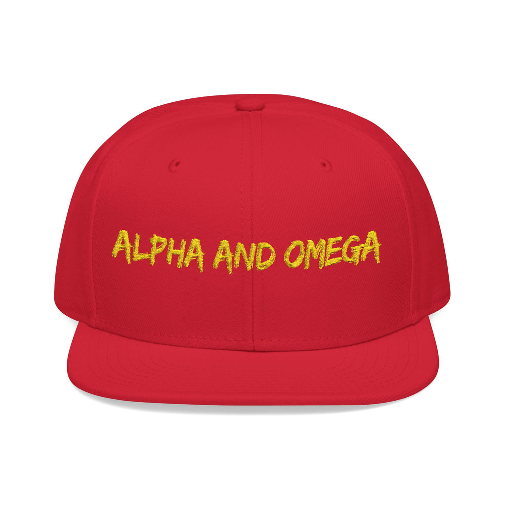 Embroidered "Alpha and Omega" Snapback Hat - Streetwear Trucker Cap