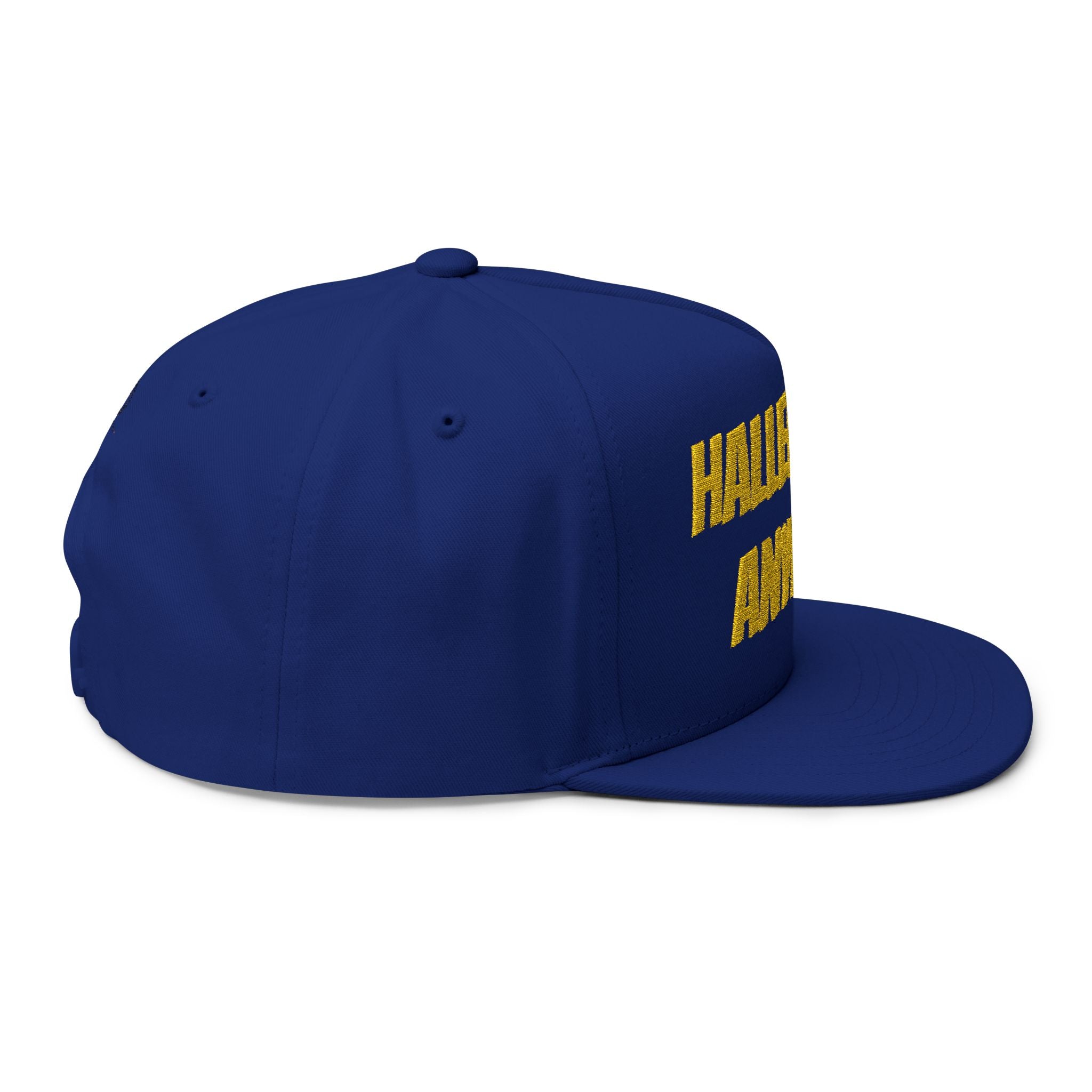 Hallelujah Anyway Flat Bill Cap — Embroidered Christian Snapback