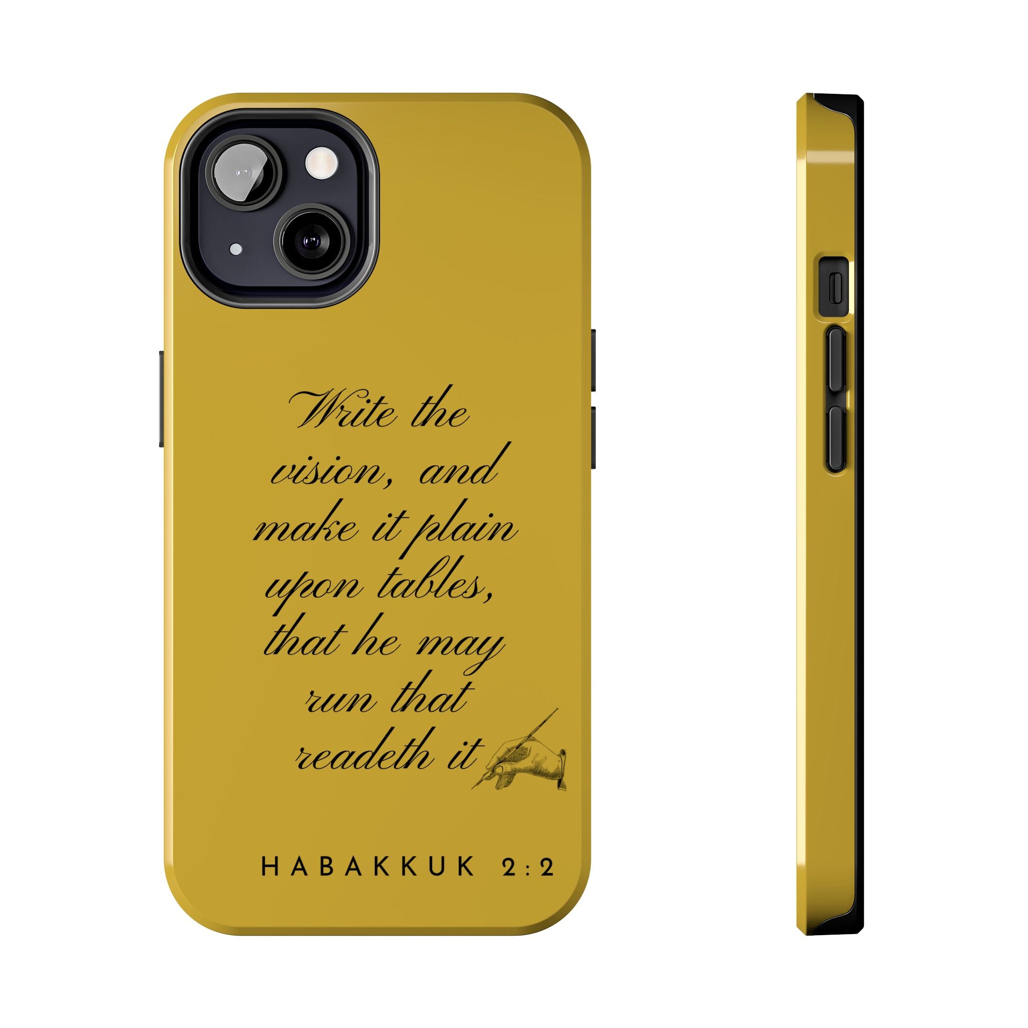 Habakkuk 2:2 Scriptural Tough Phone Case — "Write the vision" Christian Phone Cover
