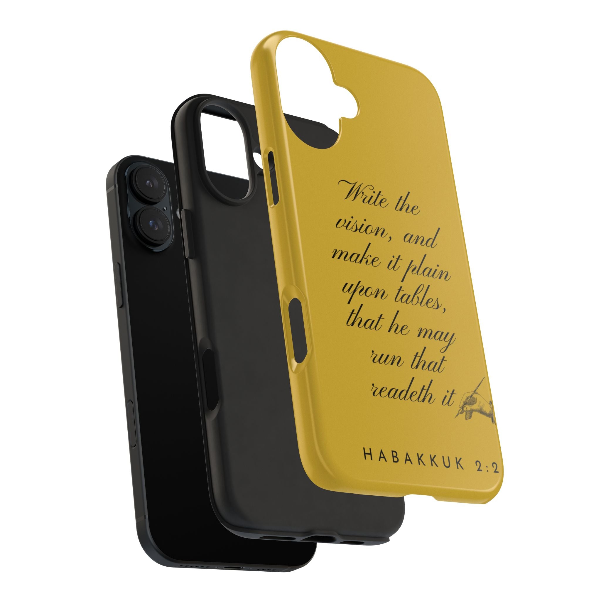 Habakkuk 2:2 Scriptural Tough Phone Case — "Write the vision" Christian Phone Cover