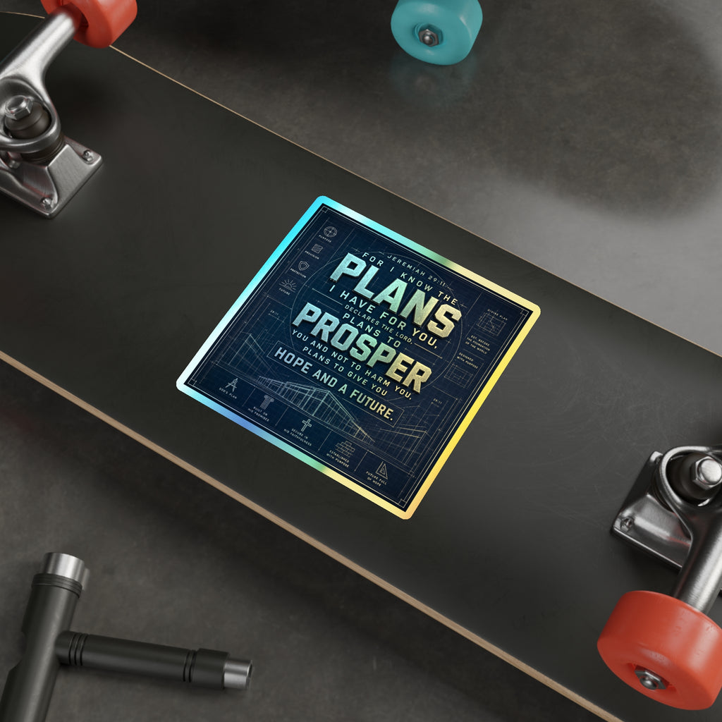 Holographic 'Plans to Prosper' Die-Cut Sticker — Jeremiah 29:11 Inspirational Faith Sticker