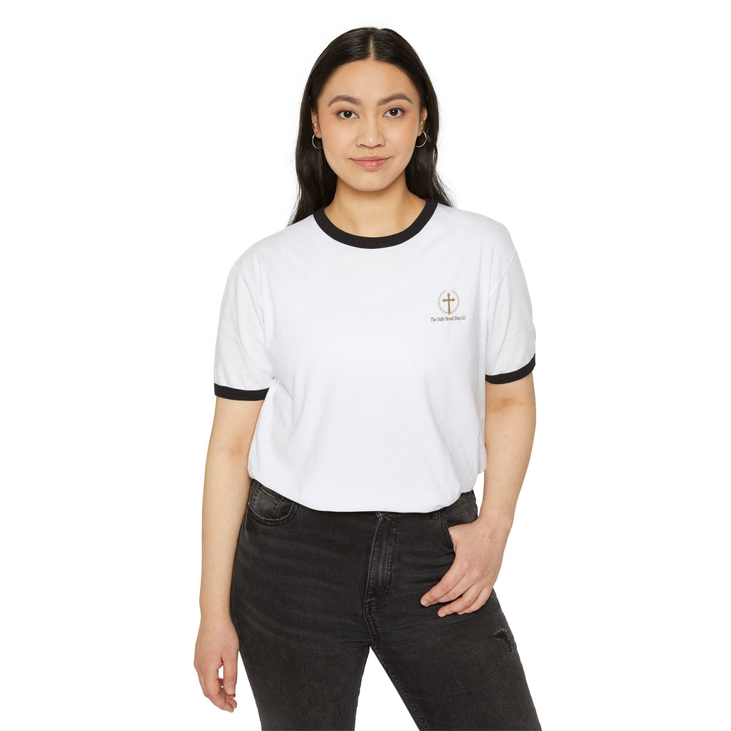Introducing God Cross Ringer T-Shirt – Faith-Based Vintage Style