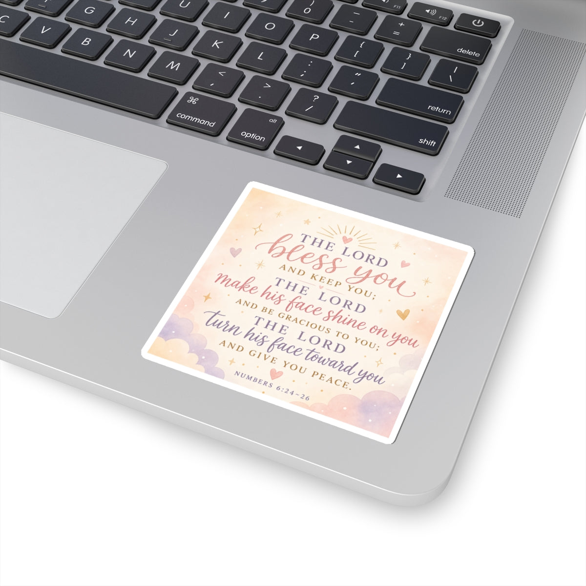 Bless You Bible Verse Sticker — Numbers 6:24-26 Inspirational Kiss-Cut Sticker