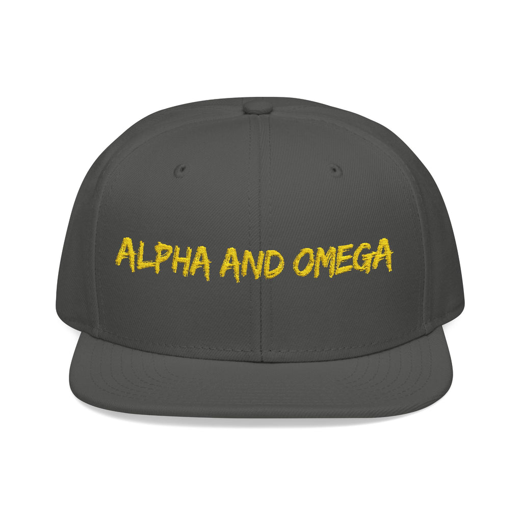 Embroidered "Alpha and Omega" Snapback Hat - Streetwear Trucker Cap