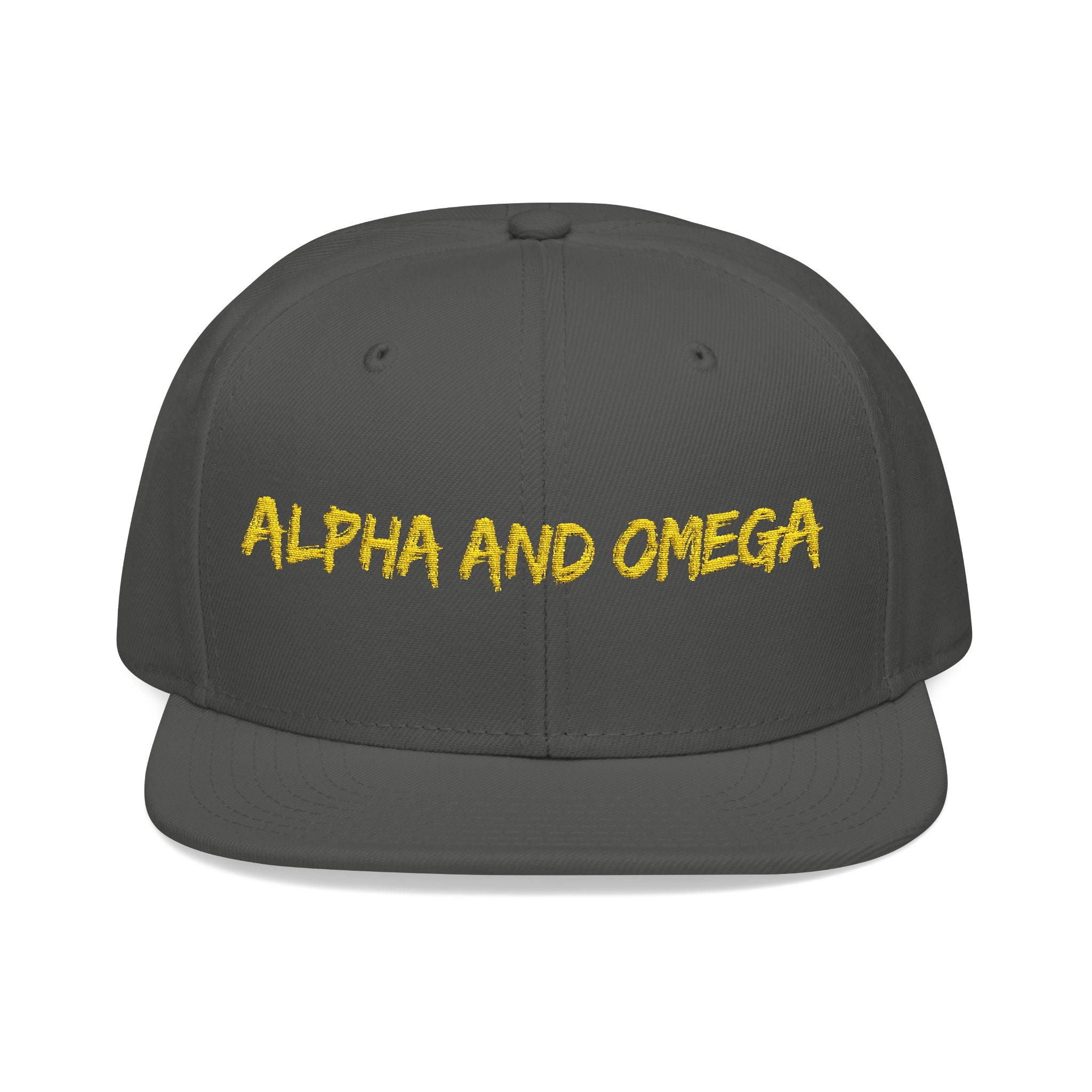 Embroidered "Alpha and Omega" Snapback Hat - Streetwear Trucker Cap