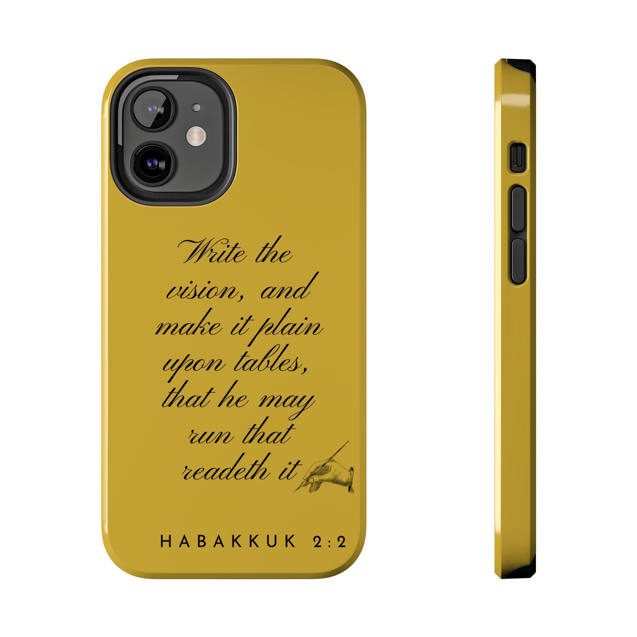 Habakkuk 2:2 Scriptural Tough Phone Case — "Write the vision" Christian Phone Cover