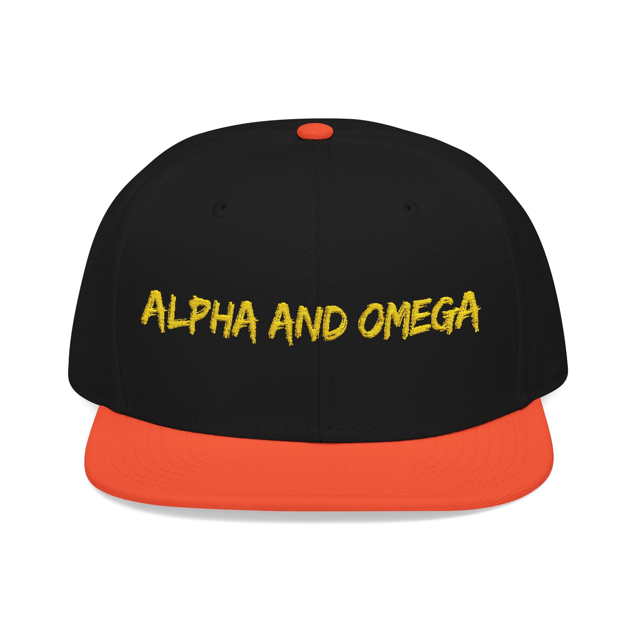 Embroidered "Alpha and Omega" Snapback Hat - Streetwear Trucker Cap