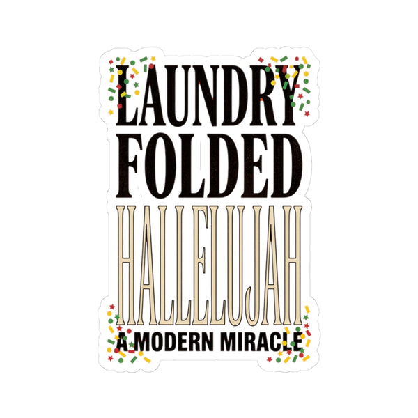 Laundry Folded Hallelujah Sticker | Everything Hallelujah, playful gratitude meme