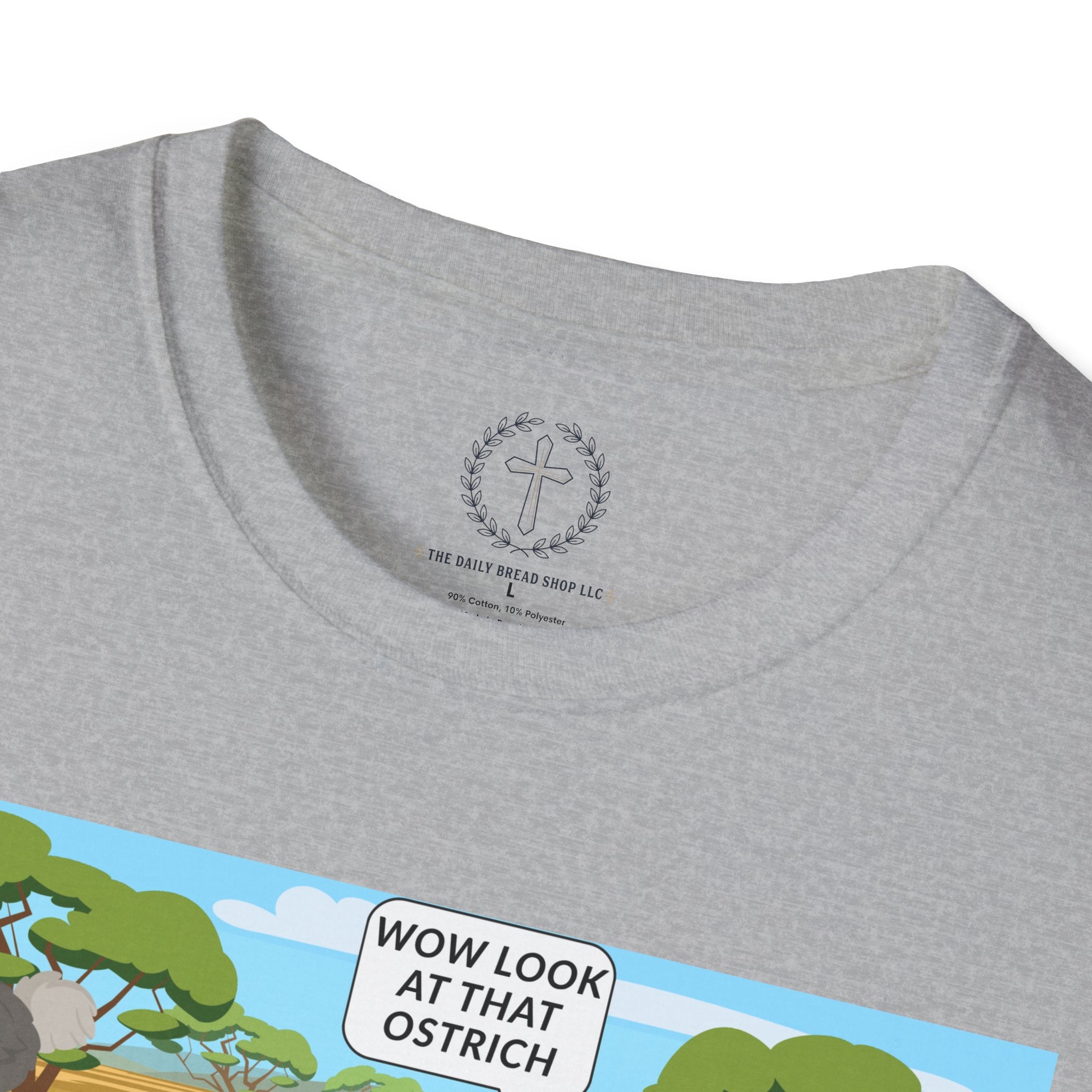 T-Shirt — Funny Biblical Ostrich Comic (Habakkuk 2:2-3)