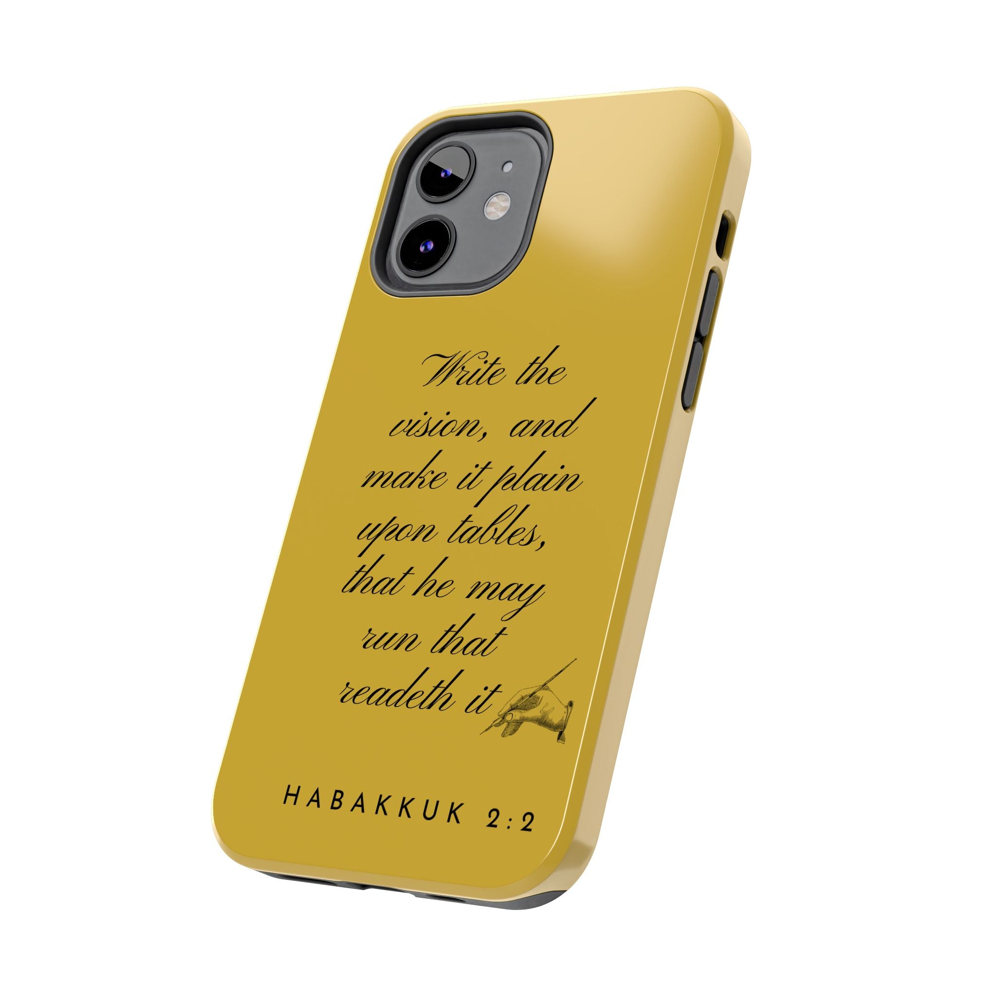 Habakkuk 2:2 Scriptural Tough Phone Case — "Write the vision" Christian Phone Cover