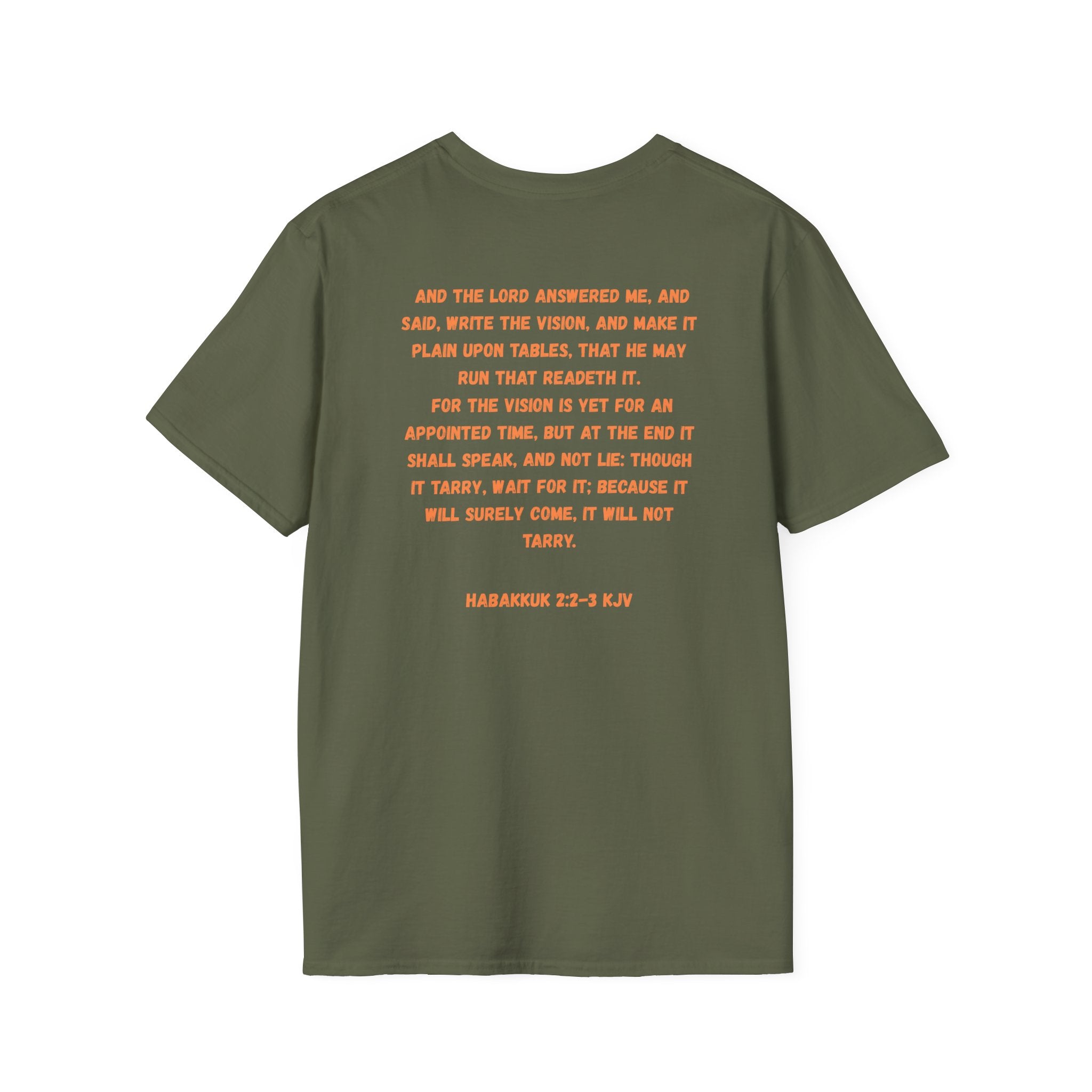 T-Shirt — Funny Biblical Ostrich Comic (Habakkuk 2:2-3)
