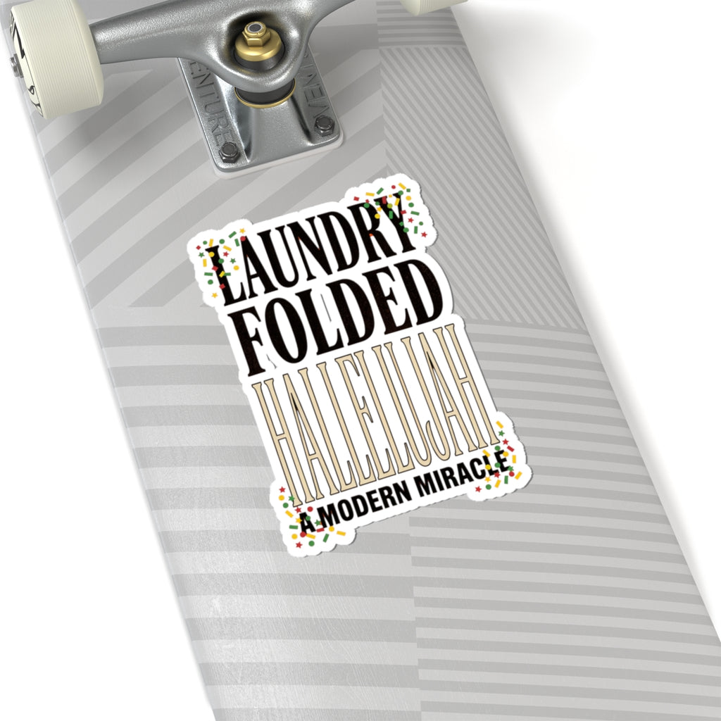 Laundry Folded Hallelujah Sticker | Everything Hallelujah, playful gratitude meme