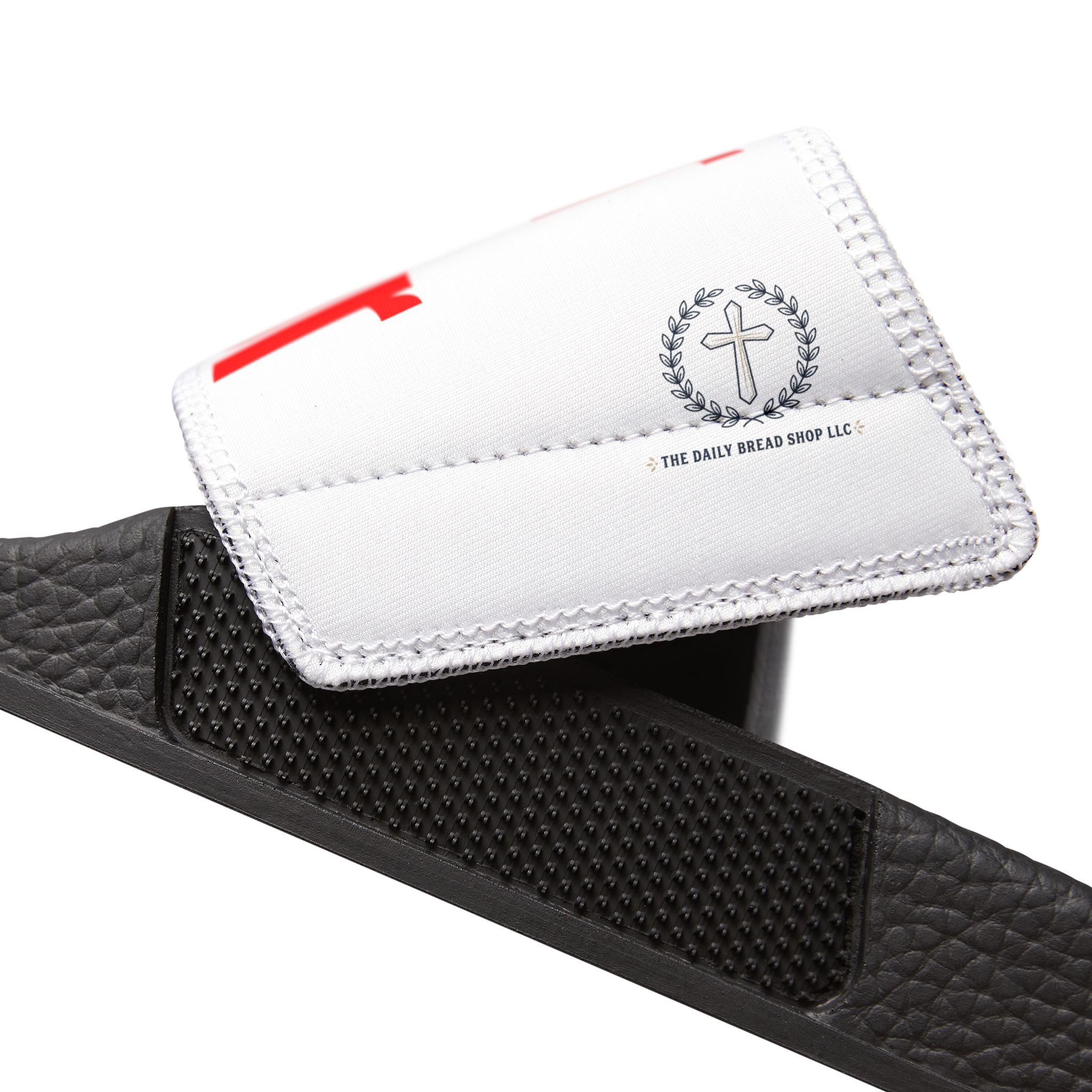 Prayer Warrior Slide Sandals for Men — Removable Strap Casual Beach & Pool Slides