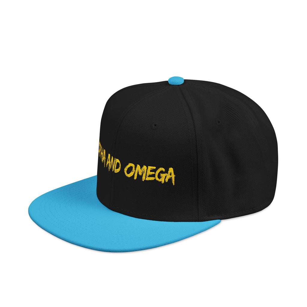 Embroidered "Alpha and Omega" Snapback Hat - Streetwear Trucker Cap