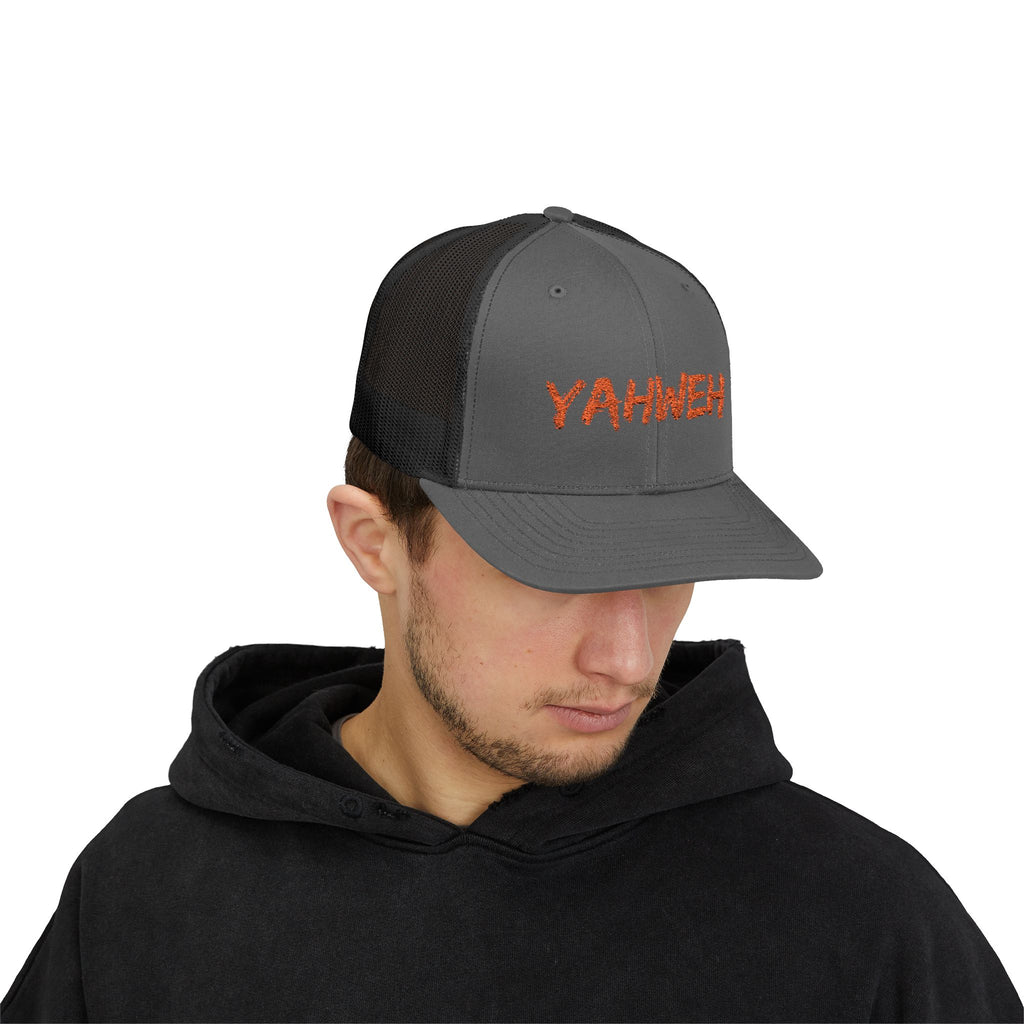 Yahweh Embroidered Trucker Cap (Mesh Back)