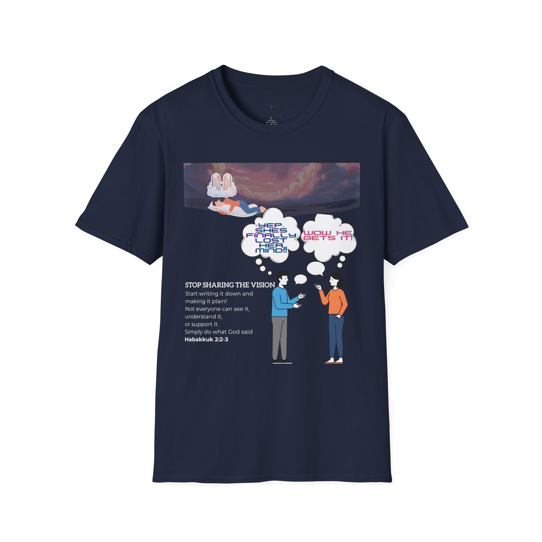 T-Shirt — 'Stop Sharing the Vision' Inspirational Conversation Graphic Tee