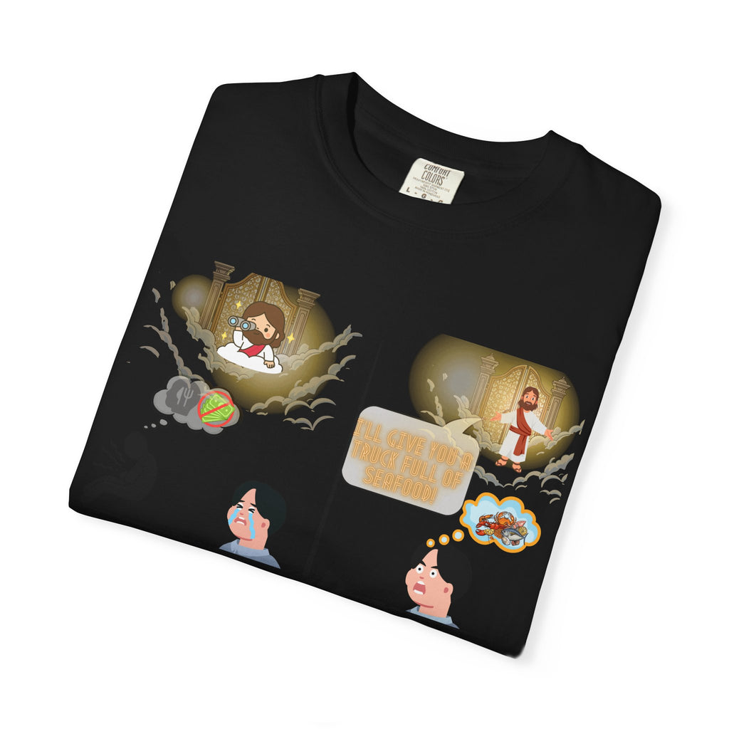 Graphic Panel T-Shirt — Cute Storyboard Illustrations "Make Room For Your Blessings"