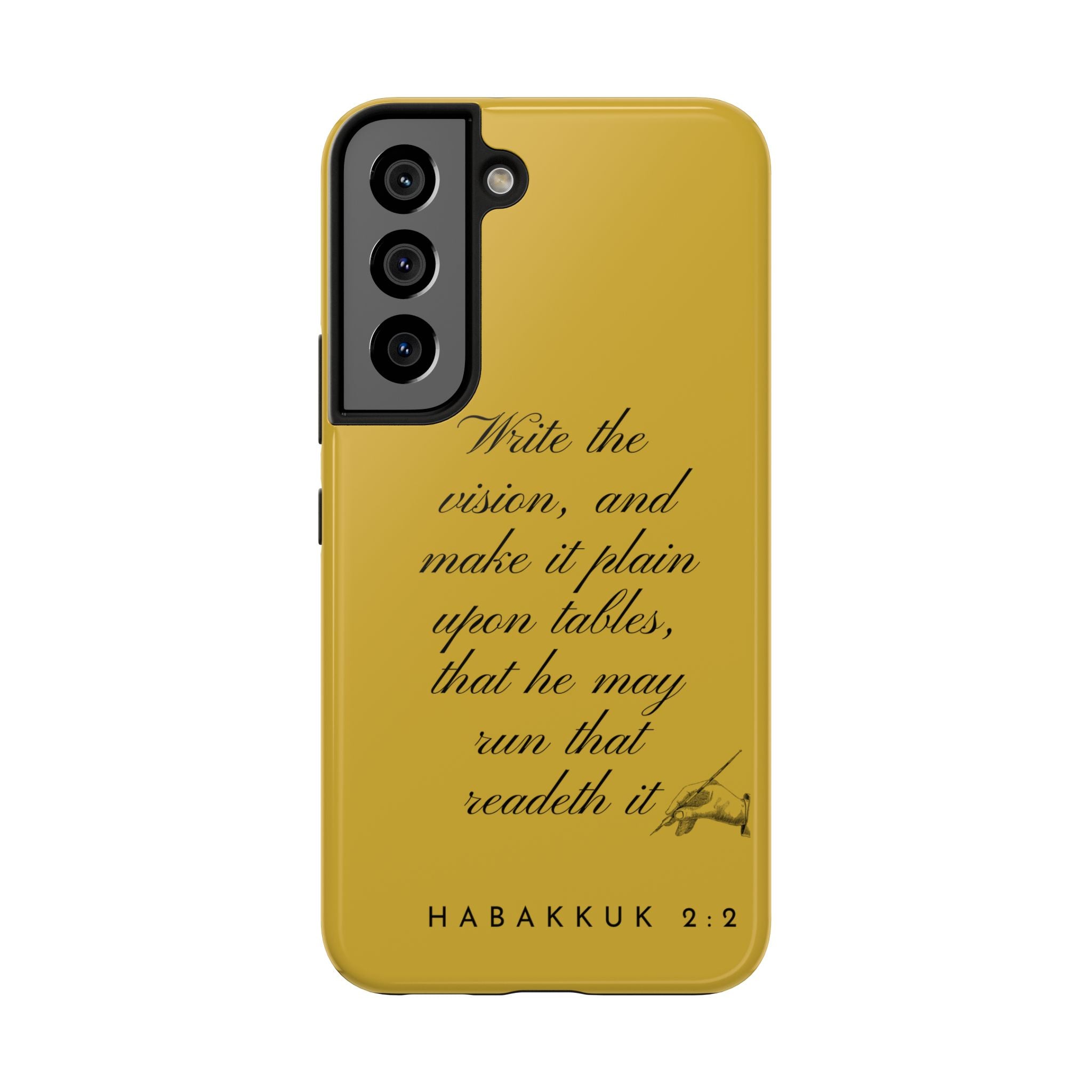 Habakkuk 2:2 Scriptural Tough Phone Case — "Write the vision" Christian Phone Cover