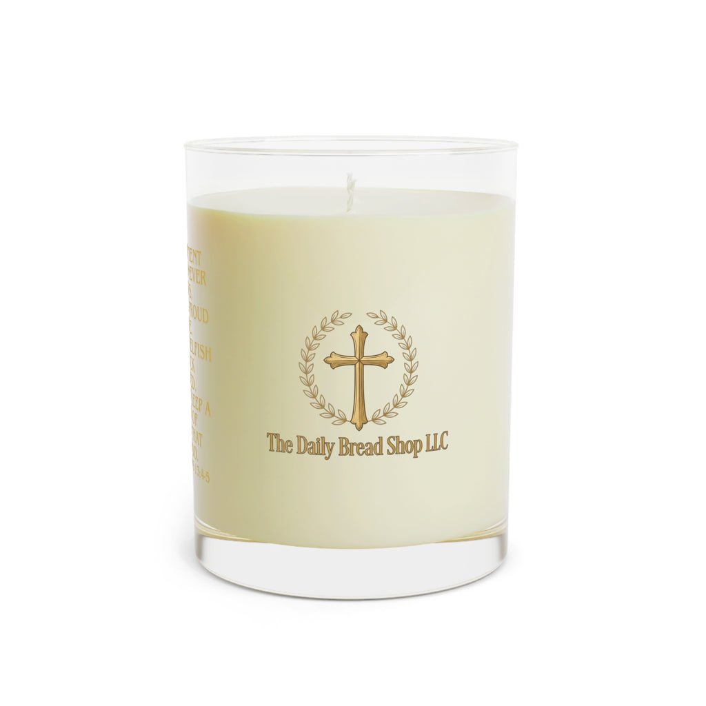11oz Soy Glass Candle — "Love Is Patient and Kind" Inspirational Verse