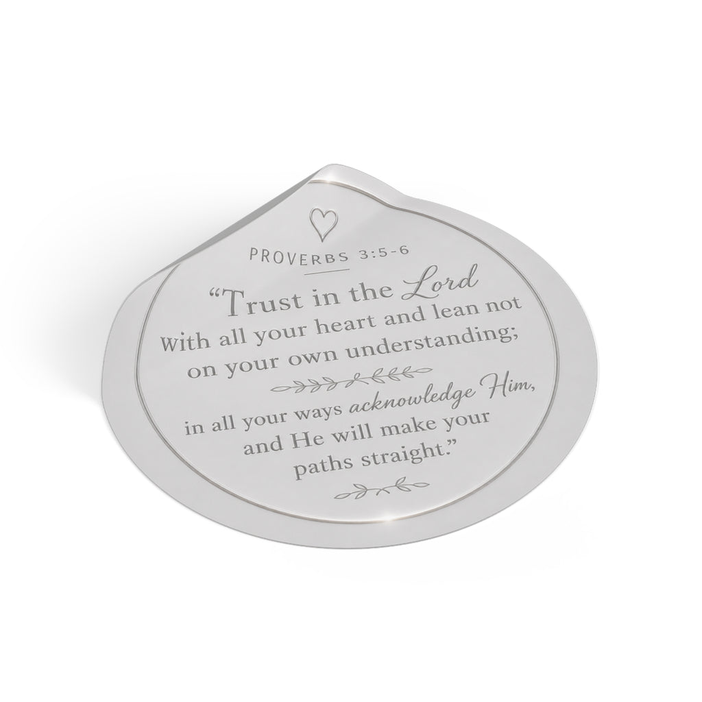 Proverbs 3:5-6 Round Vinyl Sticker — “Trust in the Lord” Inspirational Faith Decal