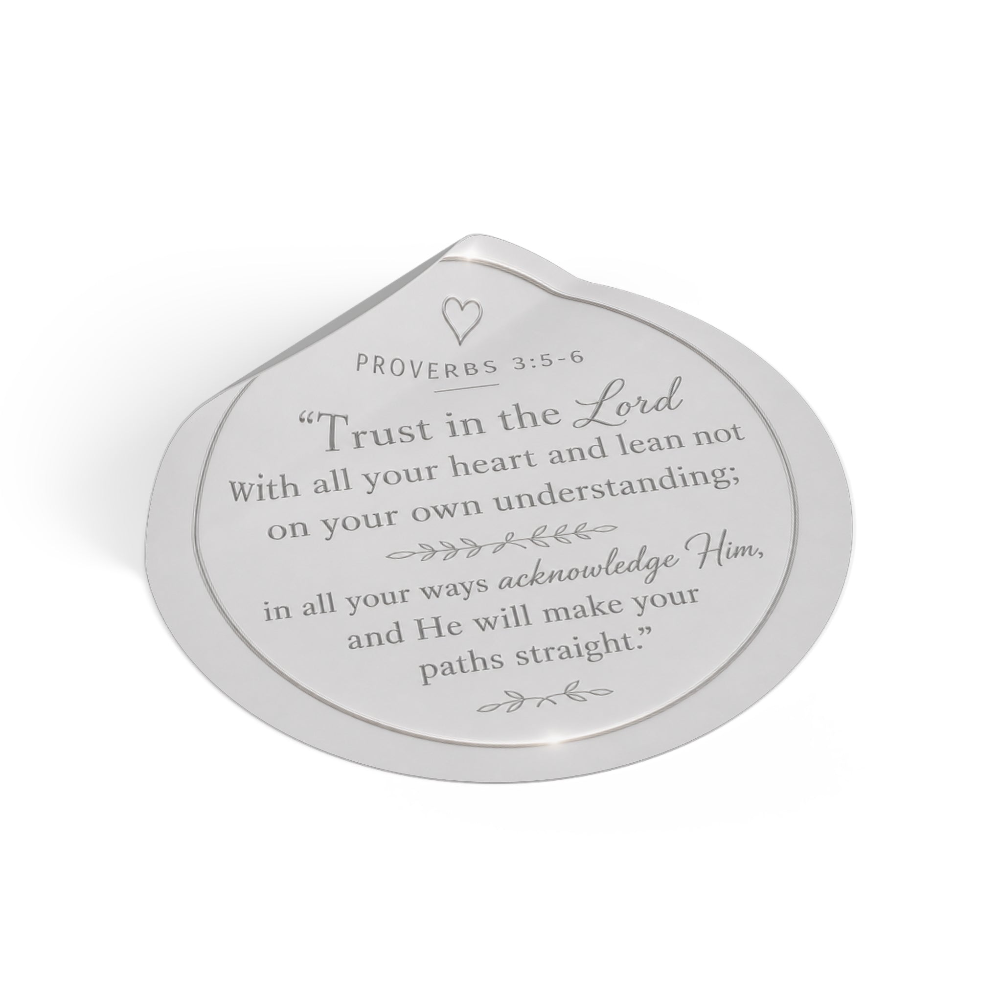 Proverbs 3:5-6 Round Vinyl Sticker — “Trust in the Lord” Inspirational Faith Decal