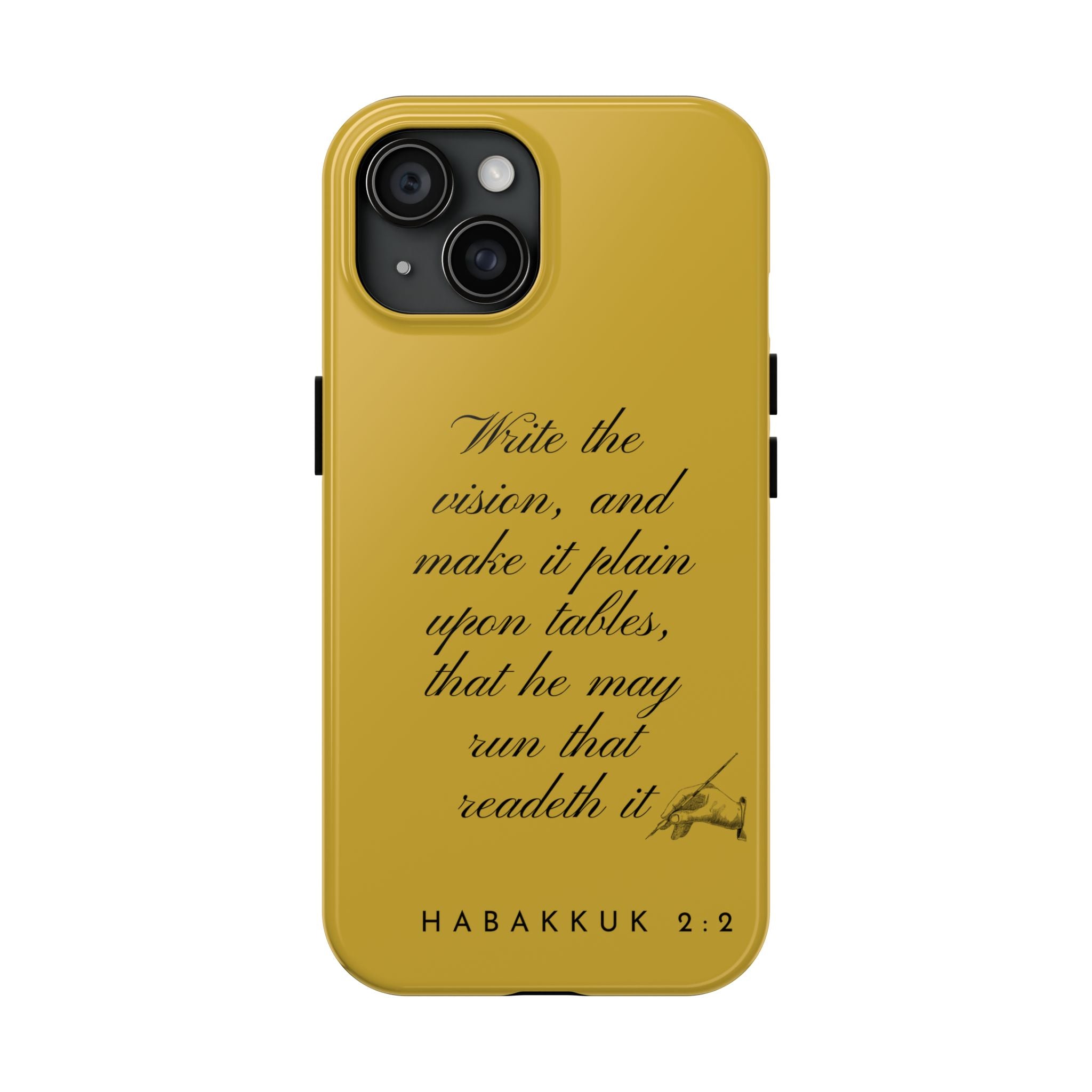 Habakkuk 2:2 Scriptural Tough Phone Case — "Write the vision" Christian Phone Cover