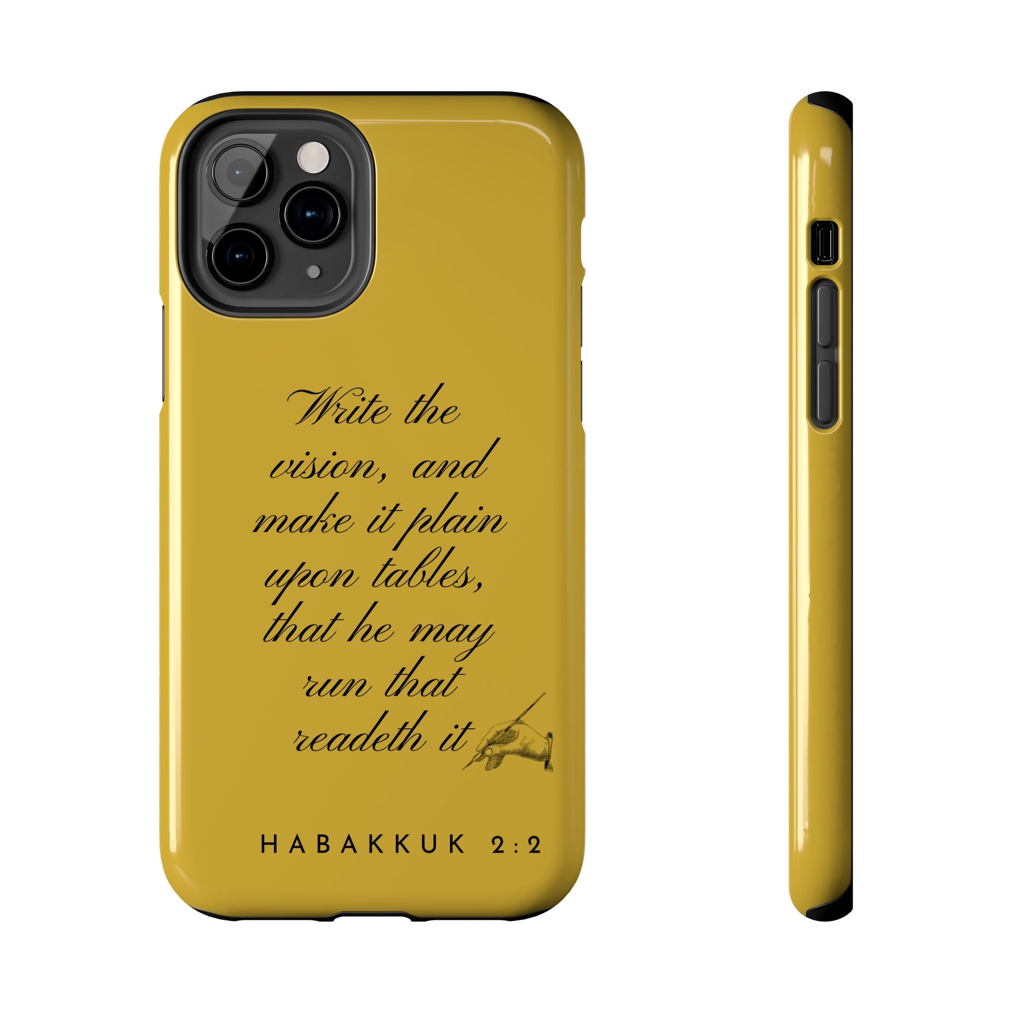 Habakkuk 2:2 Scriptural Tough Phone Case — "Write the vision" Christian Phone Cover