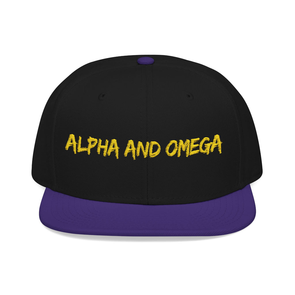 Embroidered "Alpha and Omega" Snapback Hat - Streetwear Trucker Cap
