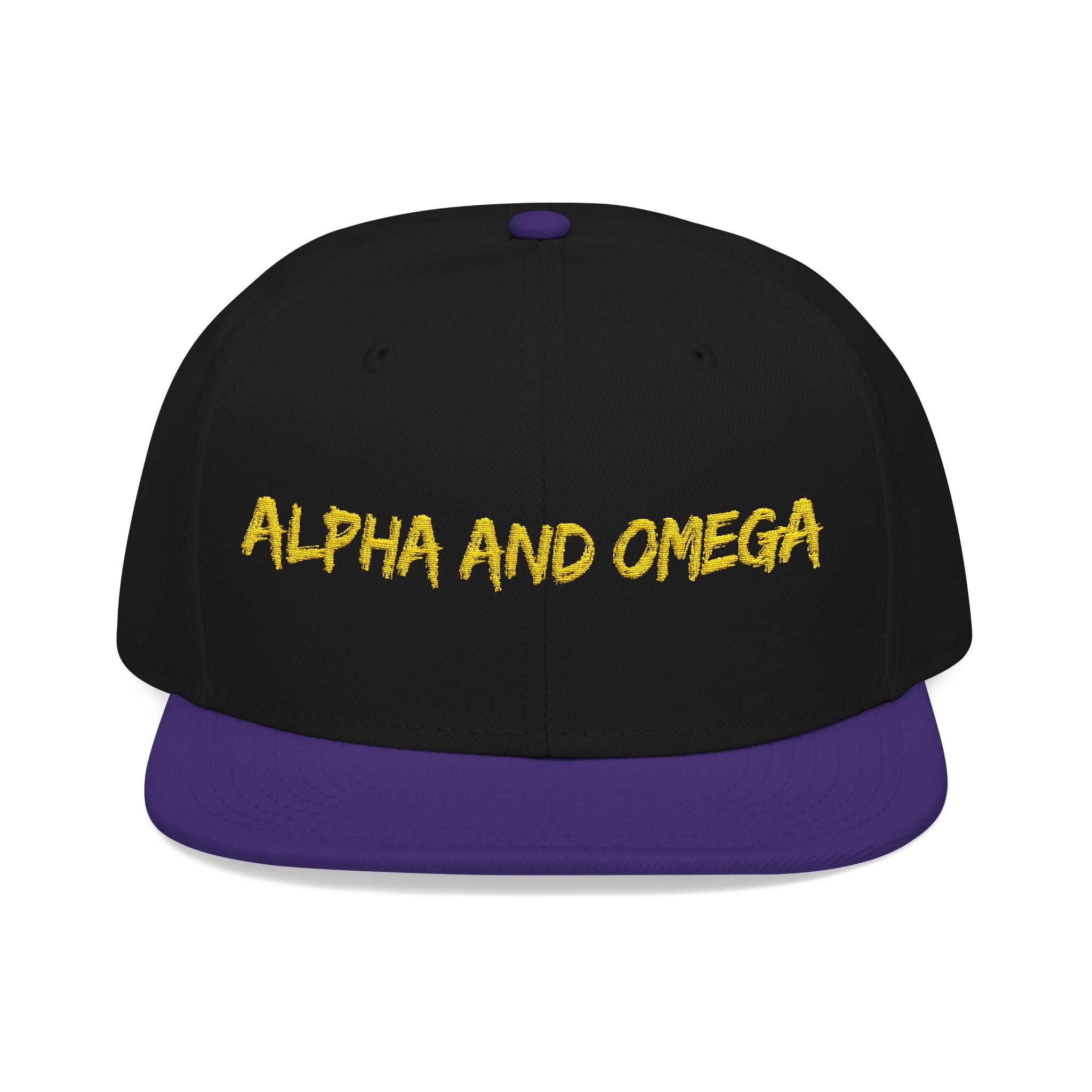 Embroidered "Alpha and Omega" Snapback Hat - Streetwear Trucker Cap