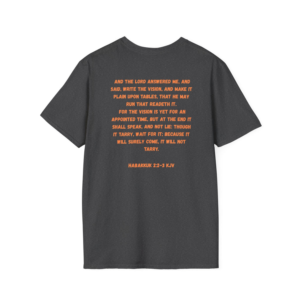 T-Shirt — Funny Biblical Ostrich Comic (Habakkuk 2:2-3)