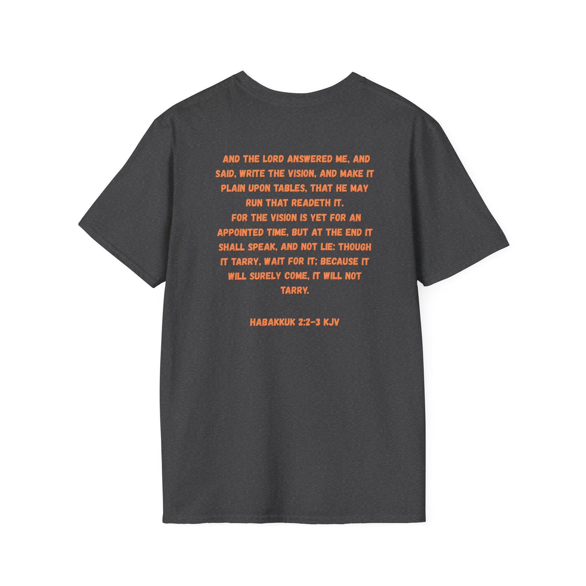 T-Shirt — Funny Biblical Ostrich Comic (Habakkuk 2:2-3)