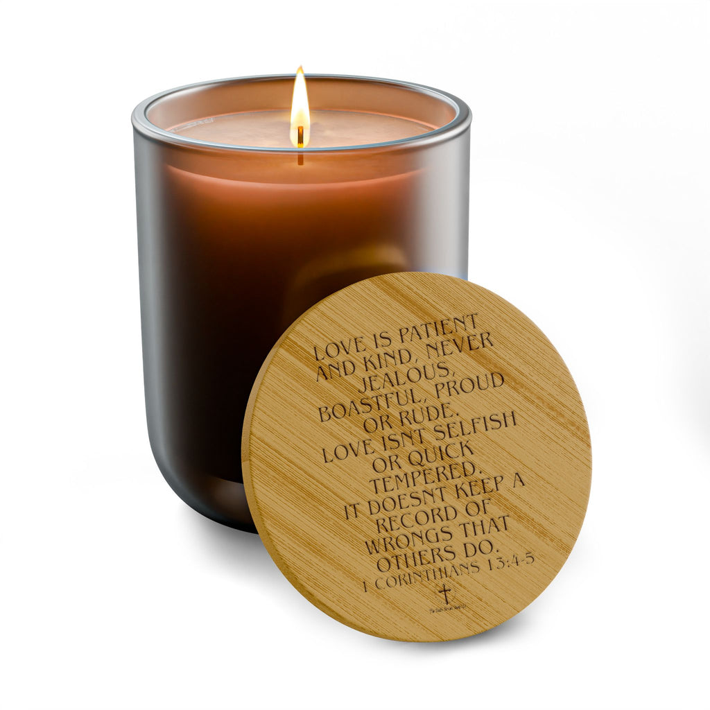 Engraved 14oz Scented Soy Candle – Natural Bamboo Lid, Aromatherapy Gift