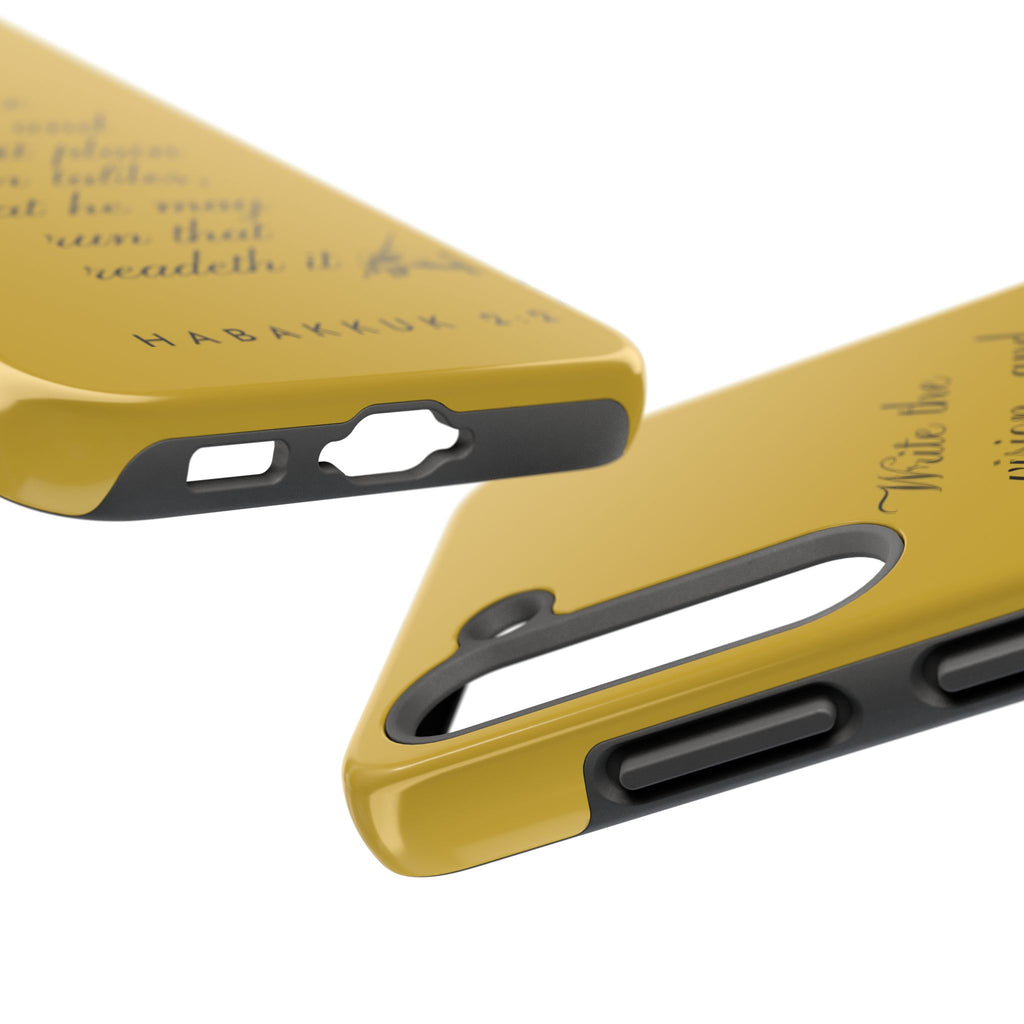 Habakkuk 2:2 Scriptural Tough Phone Case — "Write the vision" Christian Phone Cover
