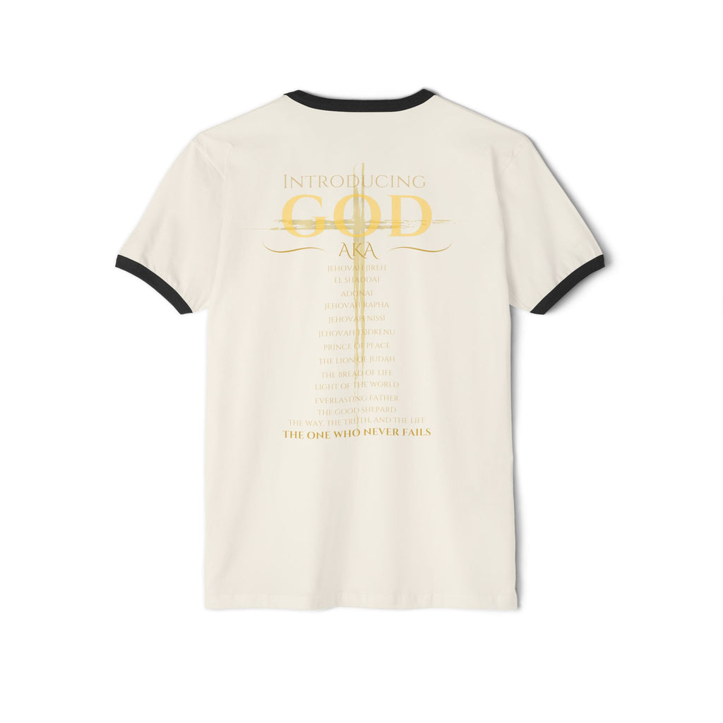 Introducing God Cross Ringer T-Shirt – Faith-Based Vintage Style