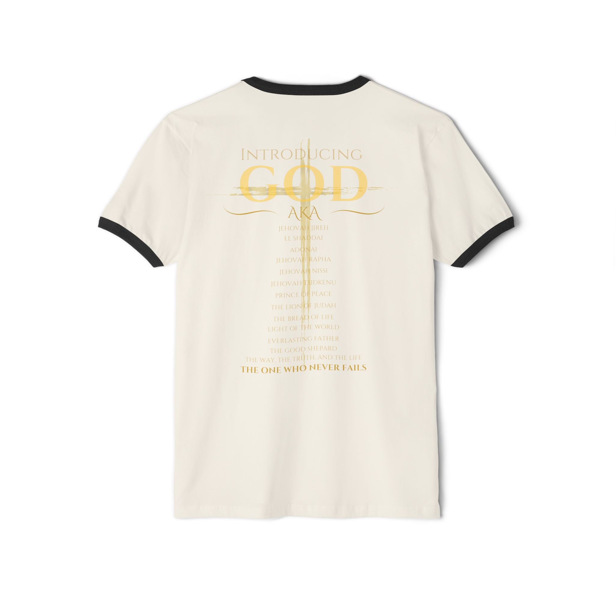 Introducing God Cross Ringer T-Shirt – Faith-Based Vintage Style
