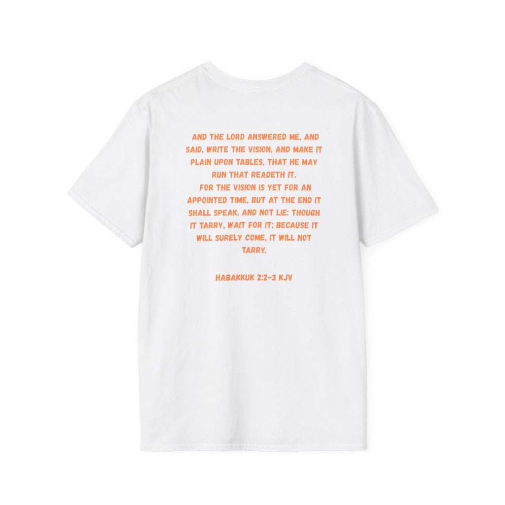 T-Shirt — Funny Biblical Ostrich Comic (Habakkuk 2:2-3)