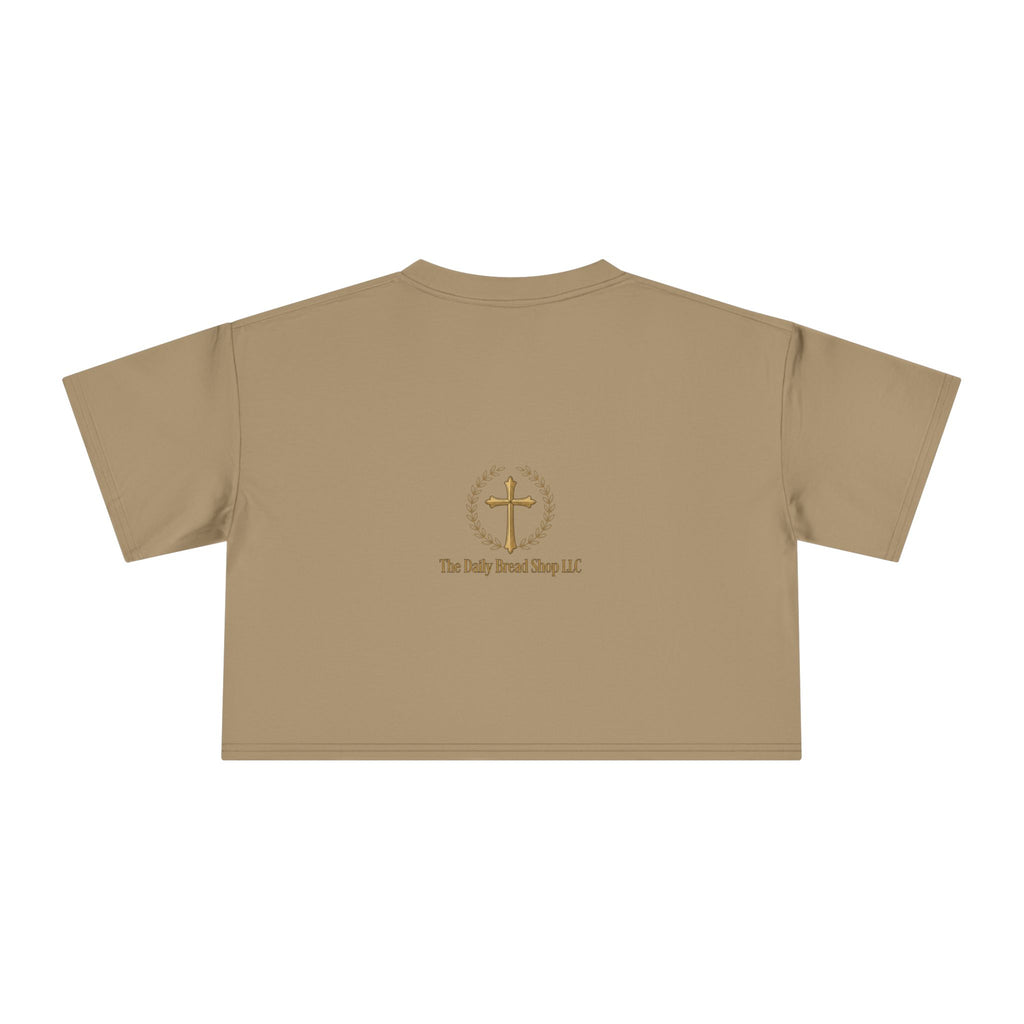 Loved Crop Tee — Christian Faith Message Women’s Cropped Shirt