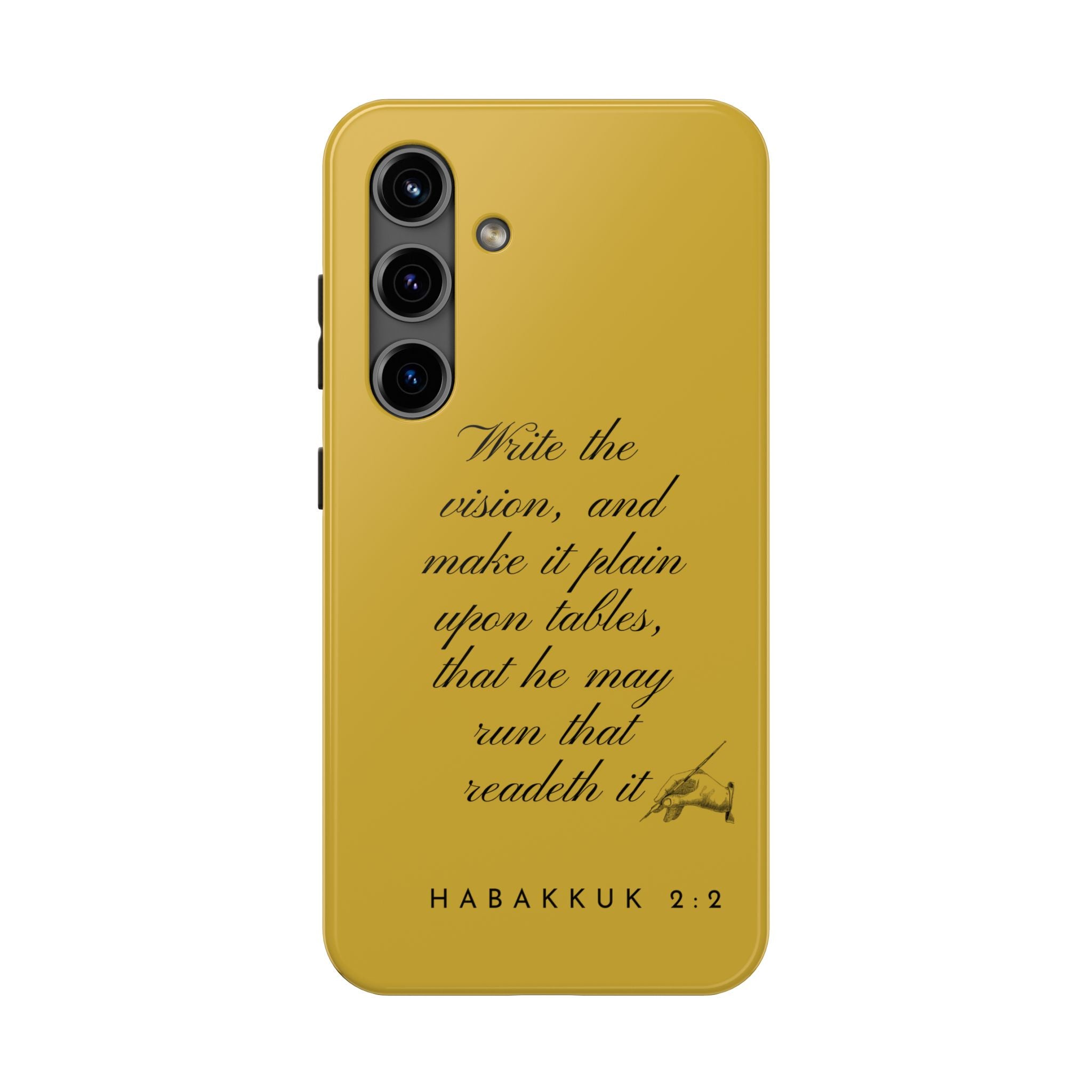 Habakkuk 2:2 Scriptural Tough Phone Case — "Write the vision" Christian Phone Cover