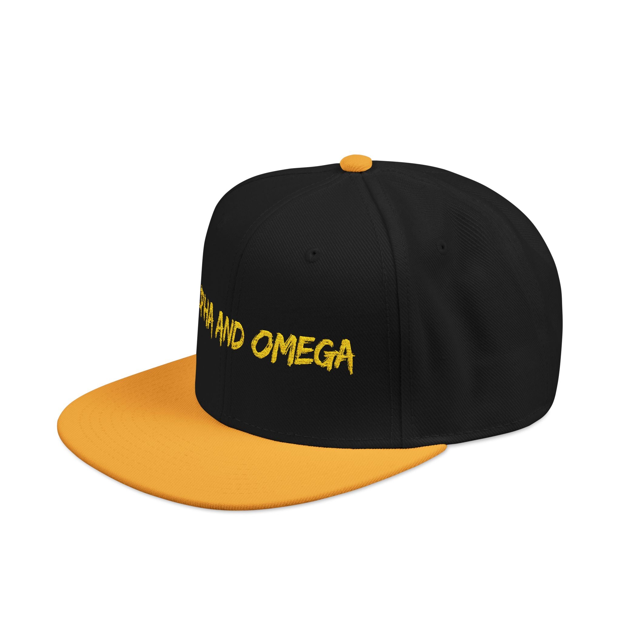 Embroidered "Alpha and Omega" Snapback Hat - Streetwear Trucker Cap