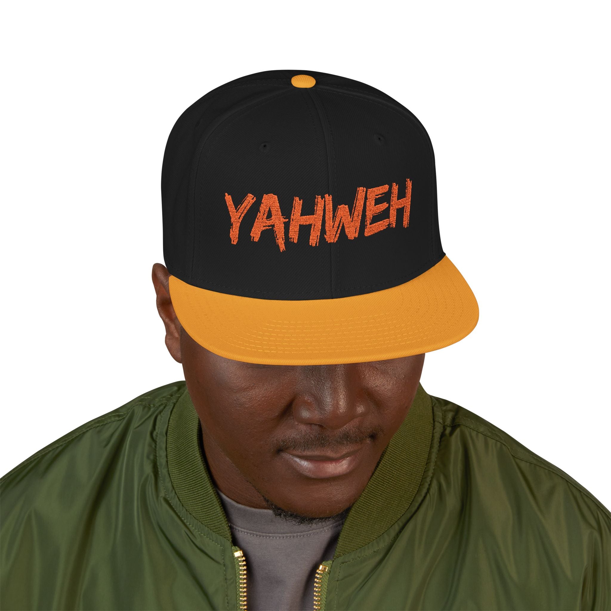 Embroidered "Yahweh" Snapback Hat - Streetwear Christian Cap