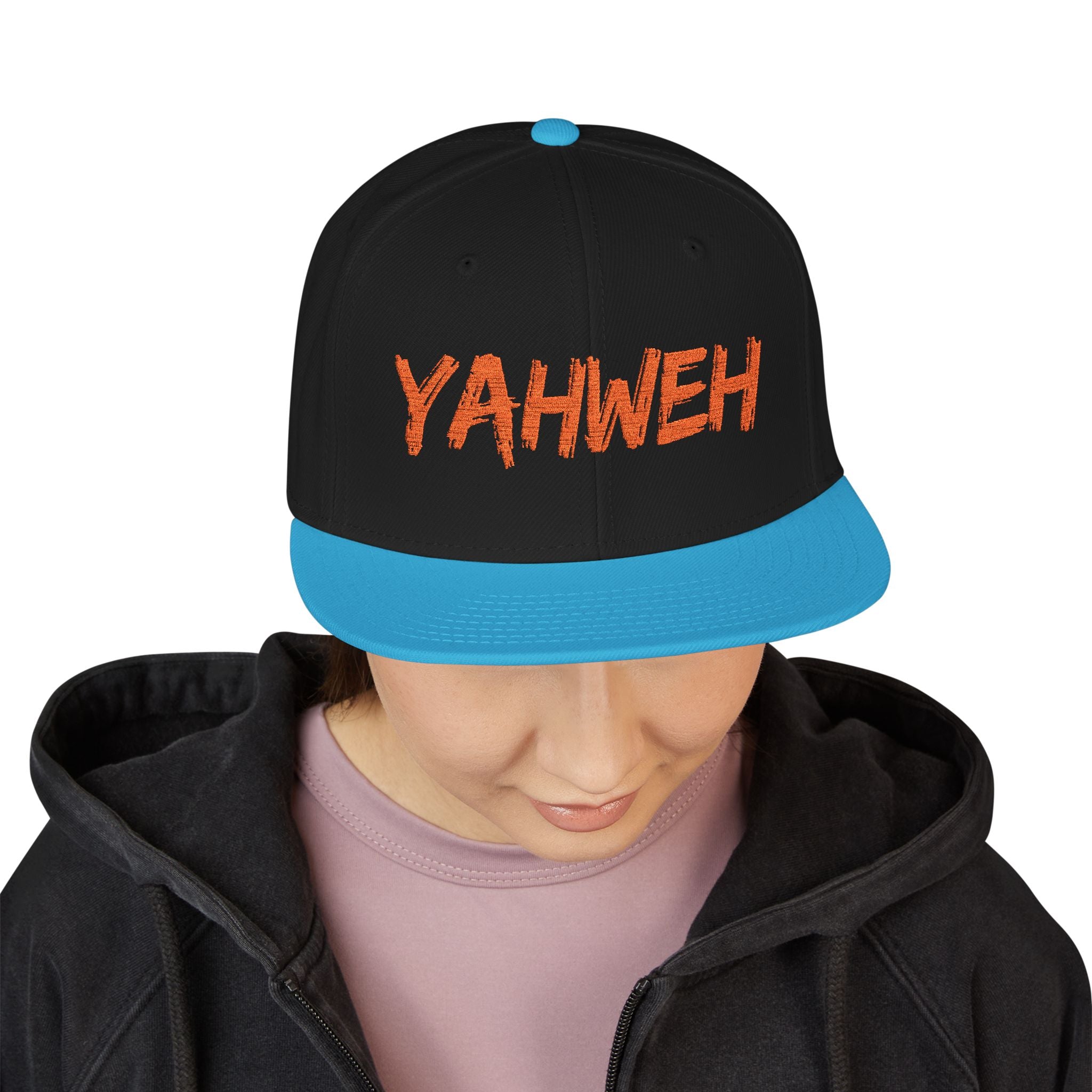 Embroidered "Yahweh" Snapback Hat - Streetwear Christian Cap
