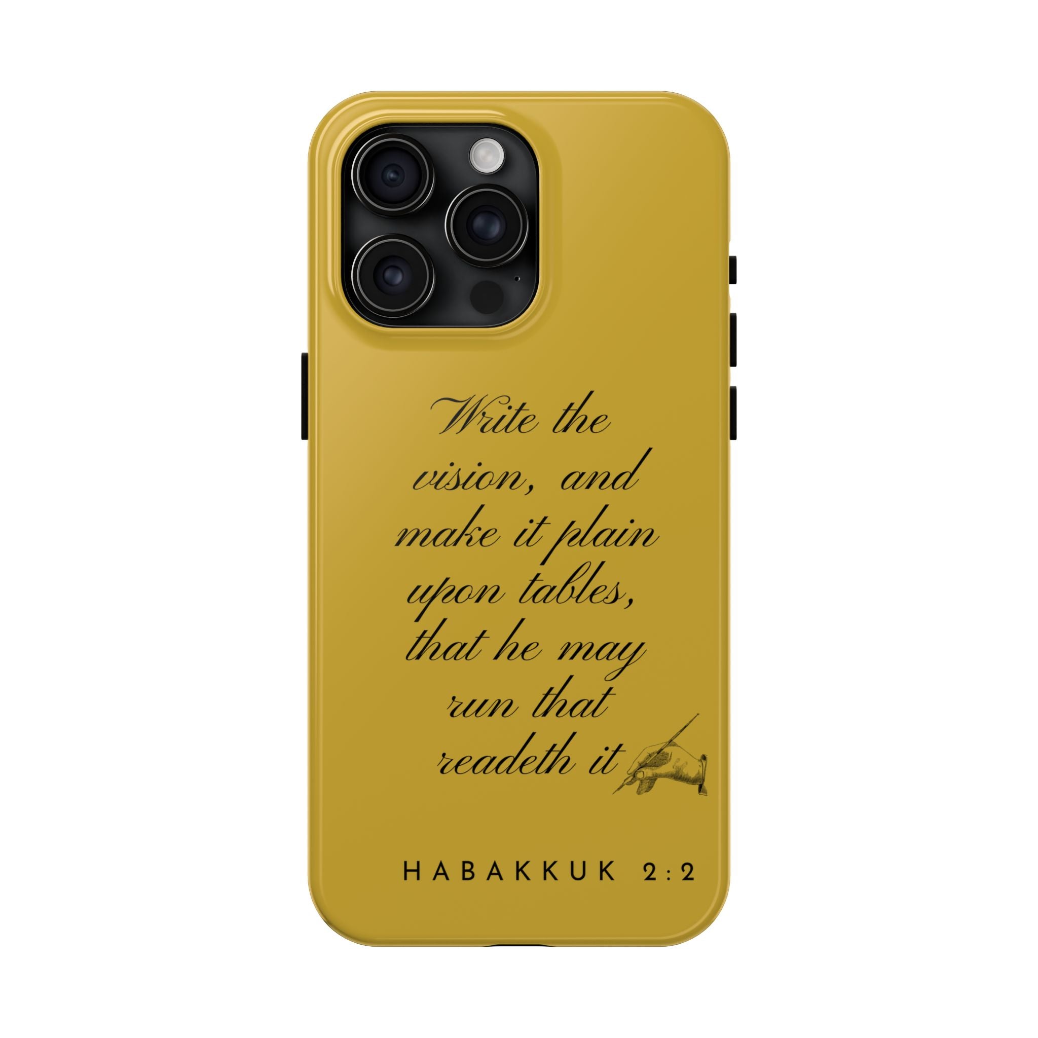 Habakkuk 2:2 Scriptural Tough Phone Case — "Write the vision" Christian Phone Cover