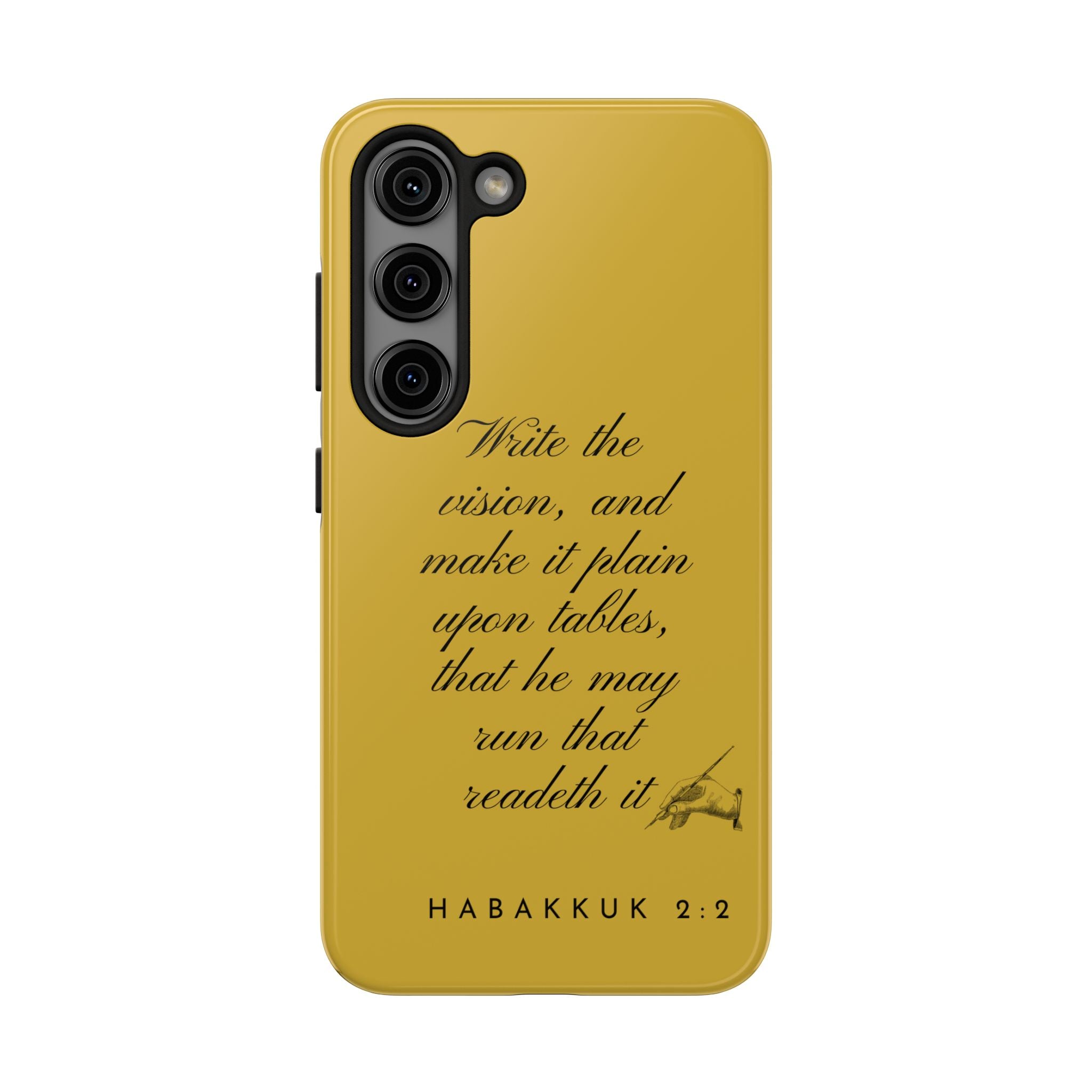 Habakkuk 2:2 Scriptural Tough Phone Case — "Write the vision" Christian Phone Cover