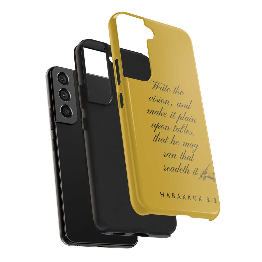 Habakkuk 2:2 Scriptural Tough Phone Case — "Write the vision" Christian Phone Cover