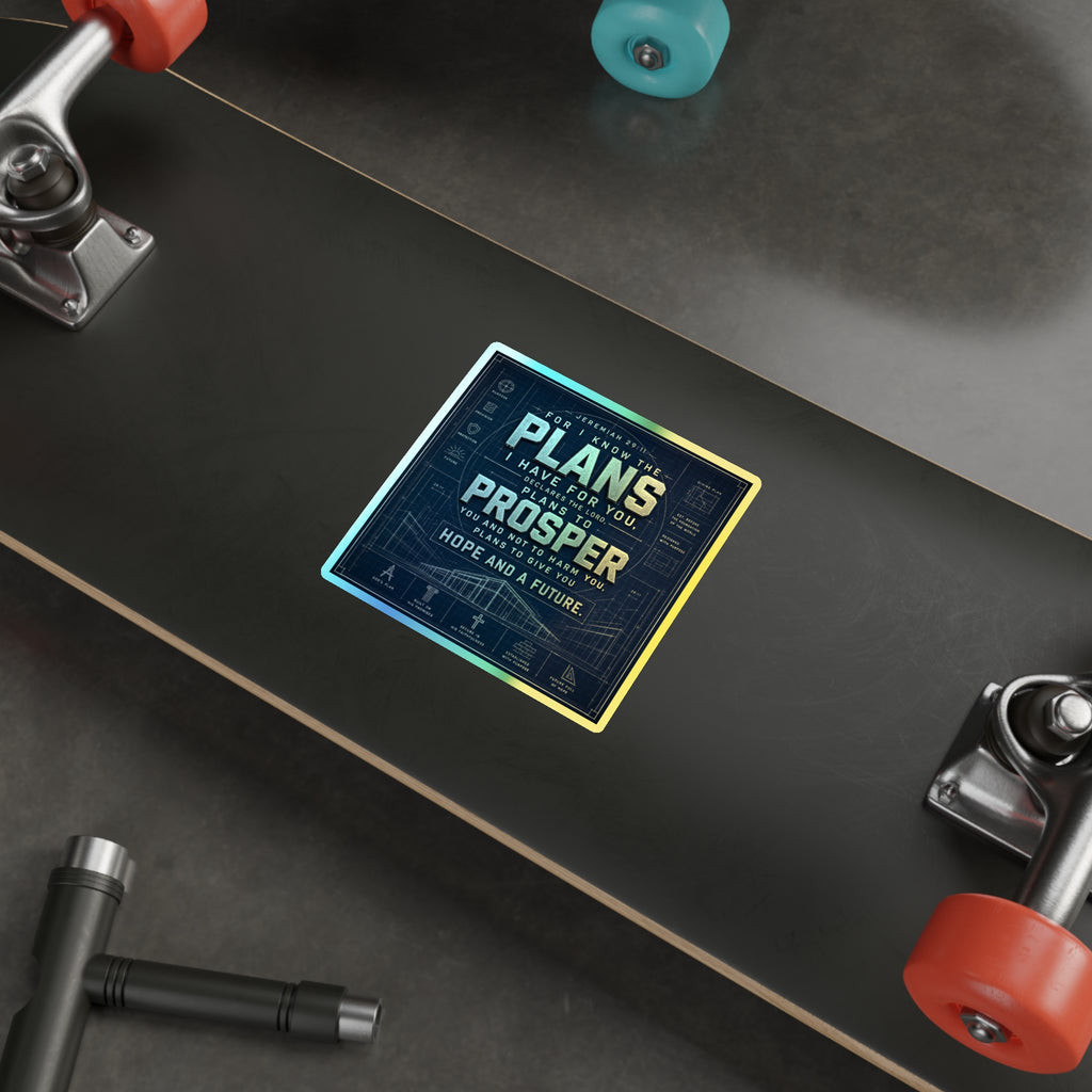 Holographic 'Plans to Prosper' Die-Cut Sticker — Jeremiah 29:11 Inspirational Faith Sticker